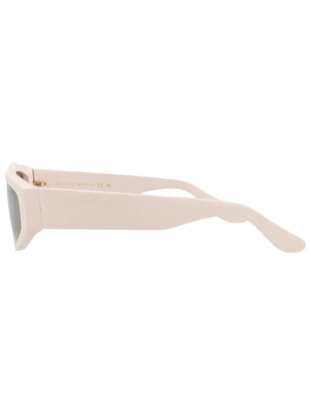 New Gucci Women's Sunglasses Square Rectangle Recycled Acetate Frame Mens Ivory